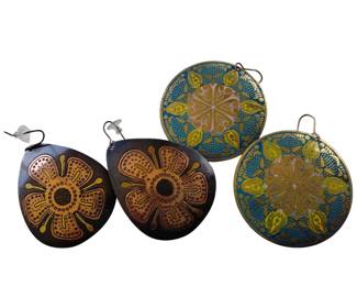 Costume Jewelry Enamel on Copper Cloisonne Local Artist