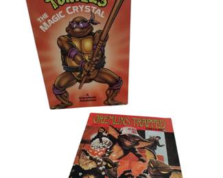 TMNT Magic Crystal 1990 Book + 1984 Gremlins Trapped Story Record