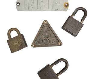 Vintage GE American Lock Co L50 Employee Padlocks R&IE Plate