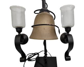 Black Iron Décor Wall Candle Sconces & Lamps