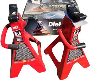 Big Red Jack Stands Diebold Jumper Cables IOB