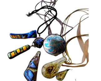 Costume Jewelry Art Glass Iridized