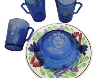 Antique Vintage Shirley Temple Pitchers Bowl