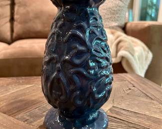 Decorative Ceramic Vase - $8
Rich cobalt blue ceramic vase with raised ornate detailing and a glossy finish. The pedestal base and flared rim give it a classic yet bold look, perfect for adding a pop of color to any room.

Dimensions (approx.): 10” tall × 5” wide
Condition: Excellent