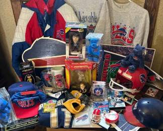 Huge Sports Memorabilia Collectibles Lot Bills, NFL, MLB More