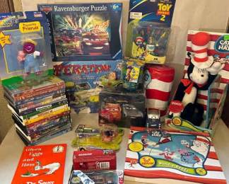 Huge Toy Lot Dr. Seuss, Disney Toy Story, Pixar Cars And More