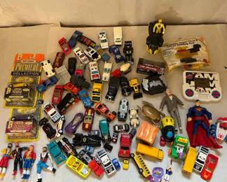 Mixed Lot Vintage Toys Diecast Cars Hot wheels, Matchbox, Remco Figures More