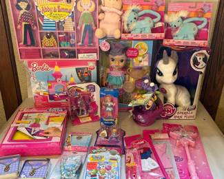 Huge Mixed Toy Lot Barbie, Disney, My Little Pony  More 