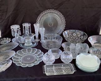 Decorative Cut Glass Too Anchor Hocking  Indianna Glass  Federal Glass 