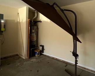9 Cantilever Brown Umbrella 