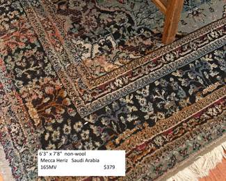 (80) Area Rug 6’3 x 7’8 Mecca Heriz $379