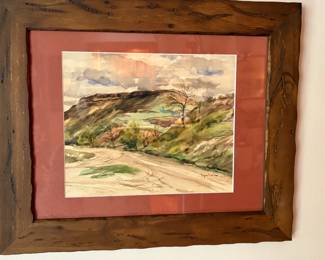 This is a sweet watercolor done by Signe Larson, a student of Birger Sandzen. Check out the prices for her work on various art auction sites...then come see us!