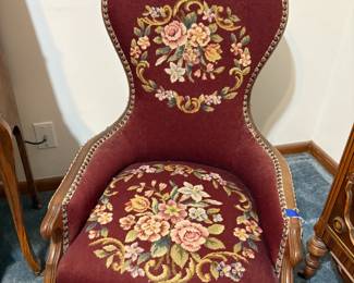 This is a great antique chair...perfect condition.