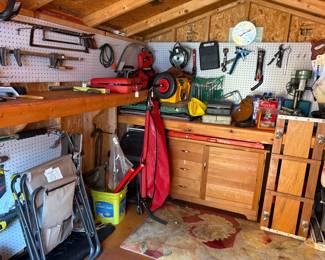 Inside one of the sheds.