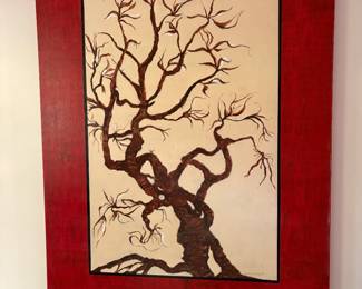 Very large original oil painting. Fun contemporary art.