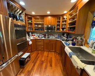 A view of the kitchen. It is filled with wonderful items. Cooks need to take time to poke around for a treasure.