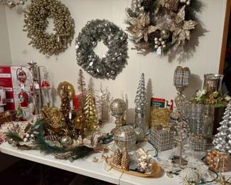 Wow! Just the beginning of table after table full of pretty Christmas items.