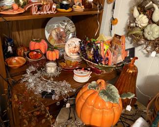 Fall and Halloween decor.