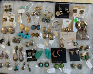 Lots of cool Native American earrings.