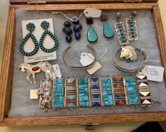 Many signed Native American pieces.  This bracelet is a show-stopper!