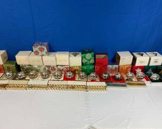 Wallace Silversmiths Collection Of Silver Bells and Candy canes