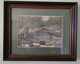 Robert Holmes Fly Fishing Watercolor Print