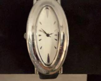 Robert Lee Morris Womens Sterling Silver Wristwatch
