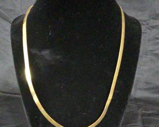 14k Gold Herringbone Necklace