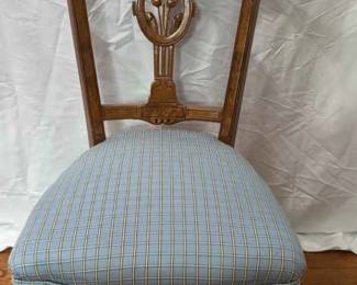 Antique Chair with Upholstered Seat