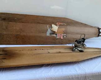 Wooden Ironing boards With Iron.