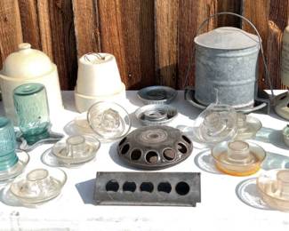 Chicken Feeders And Watering Items.