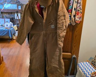 Carhartt X01 Brown Quilt Lined Duck Coveralls Size Made In USA