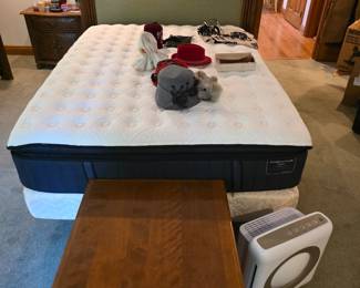 Beautiful queen size bed with frame and very nice mattress!