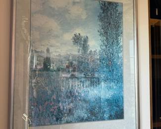 Framed & Matted Print "View of Vétheuil" by Claude Monet
