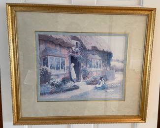 Framed  & Matted "A Peaceful Afternoon" C. Strachan Print 