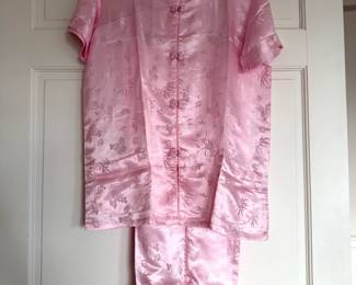 Chinese Double Peach Pink Blouse & Pants