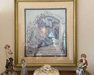 Framed & Matted Watercolor Print "Reverend's Gate" by Jodi Jensen