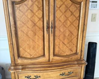 French Louis XV Style Oak Armoire