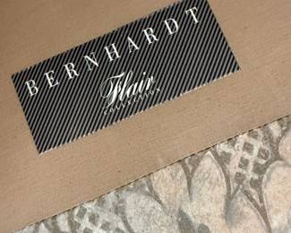 Bernhardt Flair Collection Floral Upholstered Channel Back Lounge Chair