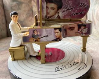Elvis Presley Golden Grand Piano Musical Figurine