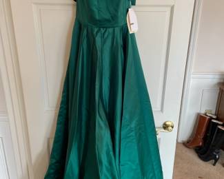 TS Couture Green Strapless Dress