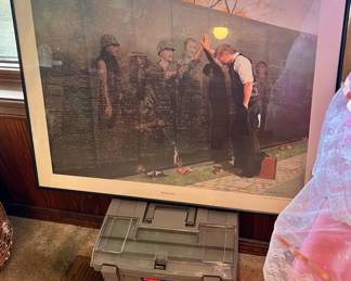 Framed Vietnam Memorial Print "Reflections" by Lee Teter