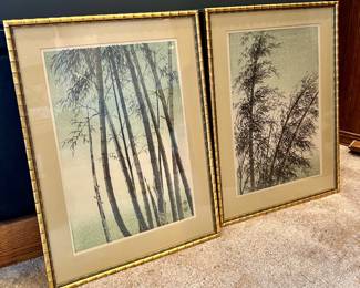 Framed Bamboo Prints by Kotozuka Eiichi