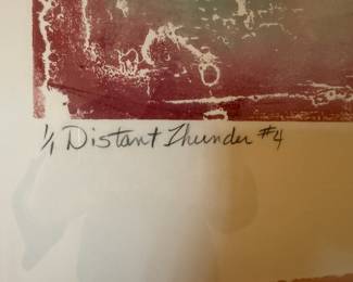 Framed Abstract Painting "Distant Thunder #4" by Jo Webster