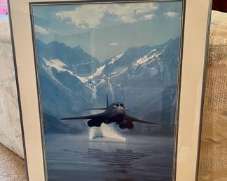 Framed & Matted Dru Blair B-1B Bomber Aviation Print