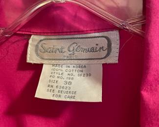 1980s Saint Germain Hot Pink Jumpsuit – Size 38
