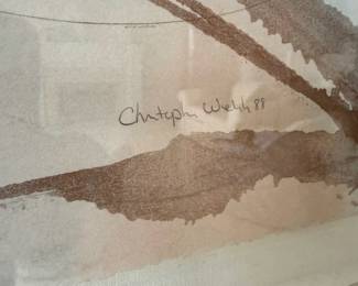 1988 Abstract Lithograph Print by Christopher Welsh