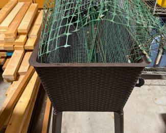 Polymer Wicker Elevated Garden Bed, Assortment of Wood