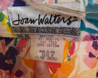 1980s Joan Walter's Colorful Floral Print Jumpsuit – Size 8
