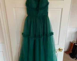 TS Couture Forest Green Tulle Formal Dress